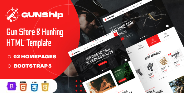 Gunship - Weapon & Gun Store HTML Template