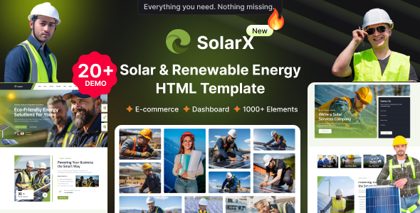 SolarX | Ecology & Solar Energy HTML Template