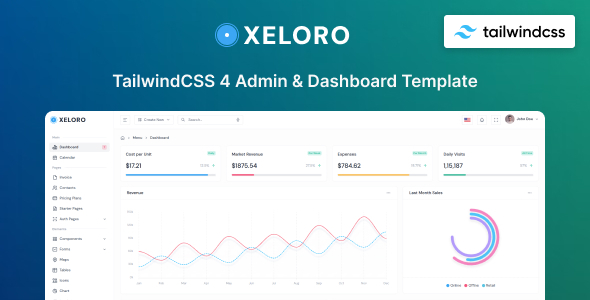 Xeloro - TailwindCSS 4 Admin & Dashboard Template