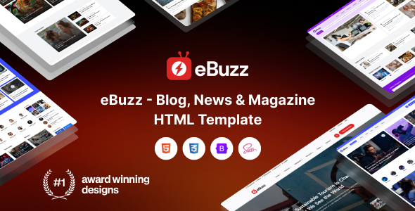 eBuzz - Blog, News & Magazine HTML Template