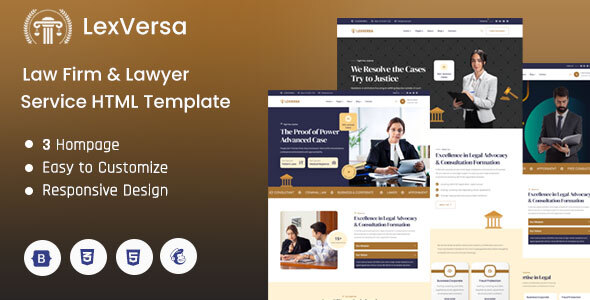 LexVersa - Law Firm & Lawyer Service HTML Template
