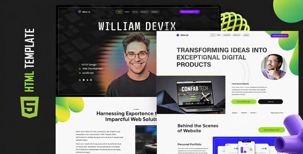 Devix – HTML Developer Portfolio Template