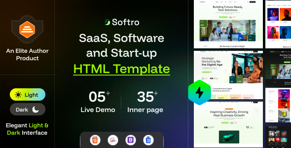 Softro - SaaS, Software and Startup HTML Template