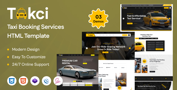Takci - Taxi Booking Service HTML Template
