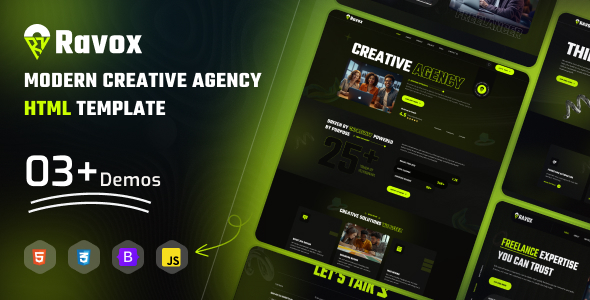 Ravox - Modern Creative Agency HTML Template