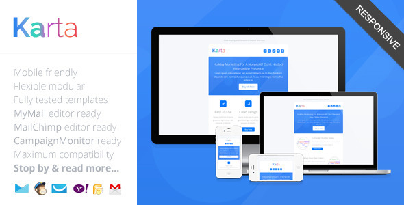 Karta, Minimalist Responsive Email Template