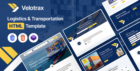 Velotrax - Logistics & Transportation HTML Template