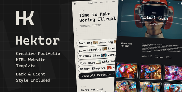 Hektor - Creative Agency & Portfolio HTML Website Template