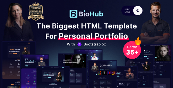 BioHub - Personal Portfolio HTML Template