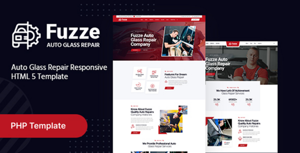 Fuzze - Auto Glass Repair PHP Template