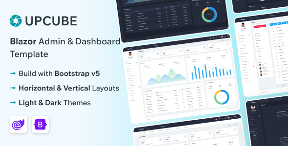 Upcube - Blazor Server Admin & Dashboard Template