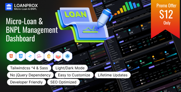 LoanProX – Micro-Loan & BNPL Management Dashboard  HTML Templates