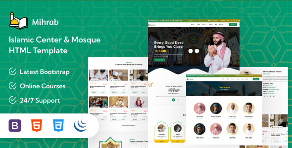 Mihrab – Islamic Centre , Mosque and Online Courses HTML Template