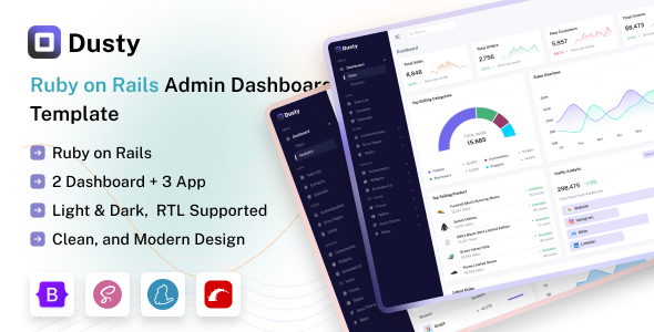 Dusty - Ruby on Rails Admin & Dashboard Template