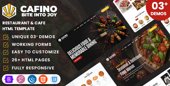 Cafino - Restaurant & Cafe HTML Template