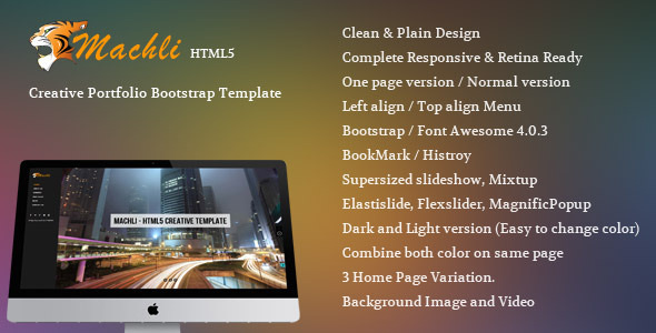 Machli - Simple Plain Creative Bootstrap Template