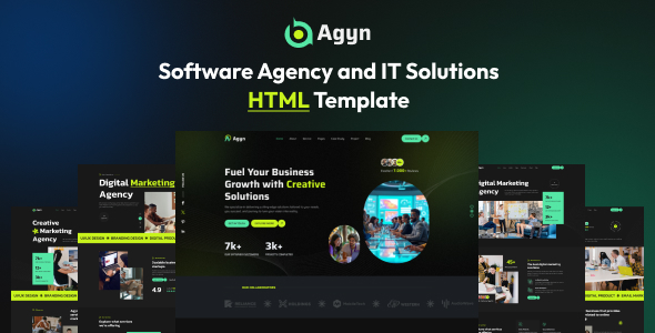 Agyn- Software Agency and IT Solutions HTML Template