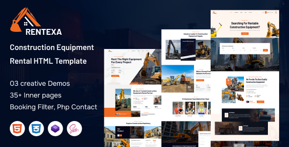 Rentexa | Construction Equipment Rental HTML5 Template