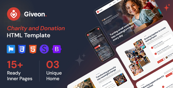 Giveon - Charity and Donation HTML Template