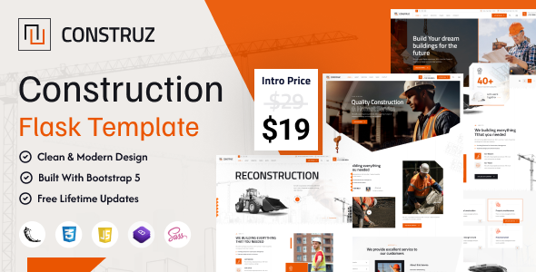 Construz - Construction Building Flask Template