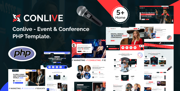 Conlive – Event & Conference PHP Template