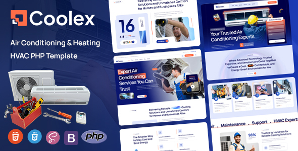 Coolex - Air Conditioning HVAC PHP Template