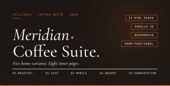 Meridian - Coffee HTML Template