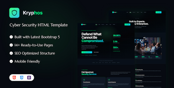 Kryphos - Cyber Security HTML Template