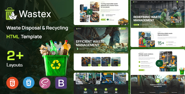 Wastex - Waste Disposal & Recycling HTML Template