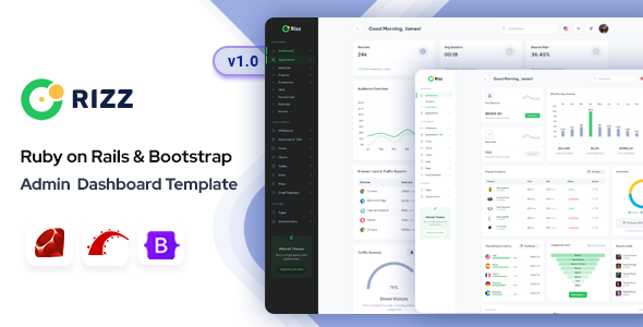 Rizz - Ruby on Rails Admin & Dashboard Template
