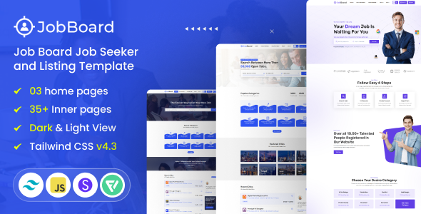 JobBoard - Job Board Job Seeker and Listing Tailwind CSS Template