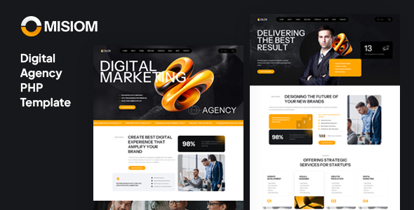 Misiom - Digital Agency Services PHP Template