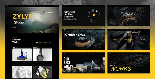 Zylyf – Premium Brutalist Portfolio & Agency HTML Template