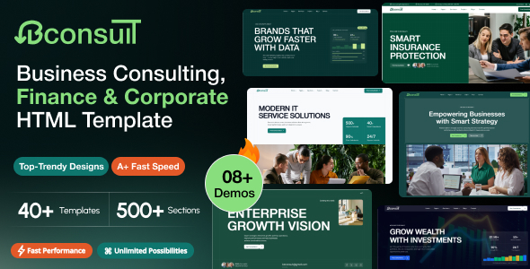 Bconsult – Business Consulting, Finance & Corporate HTML Template