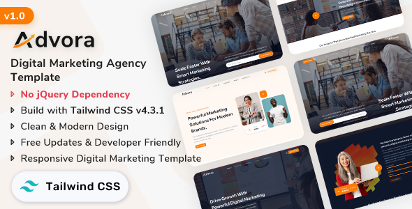 Advora - Digital Marketing Tailwind CSS Tamplate