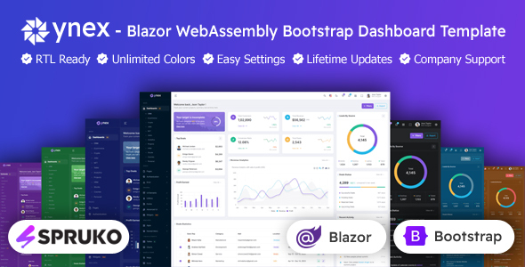YNEX – Blazor WebAssembly Bootstrap Admin Dashboard Template
