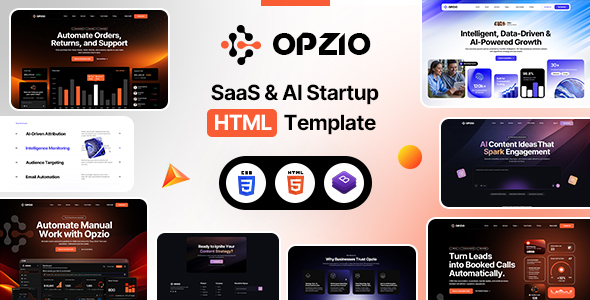 Opzio - SaaS & AI Startup HTML Template