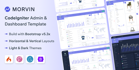 Morvin - CodeIgniter Admin & Dashboard Template
