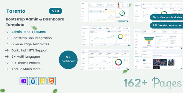 Tarento - Bootstrap Admin & Dashboard Html Template