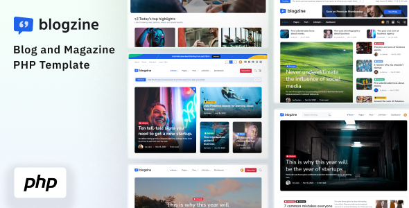 Blogzine - PHP Blog & Magazine Template