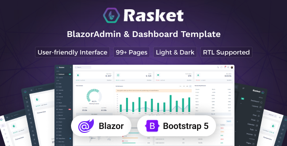 Rasket - Blazor Server Admin Dashboard Template