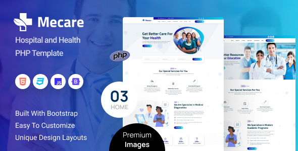 Mecare – Hospital and Health PHP Template