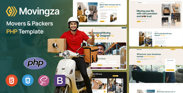 Movingza - Movers & Packers PHP Template