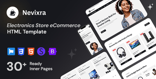 Nevixra - Electronics Store eCommerce HTML Template