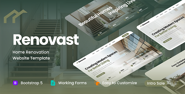 Renovast - Home Renovation & Remodeling Services HTML Template