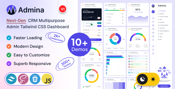 Admina – Tailwind CSS Admin Dashboard Template Multipurpose