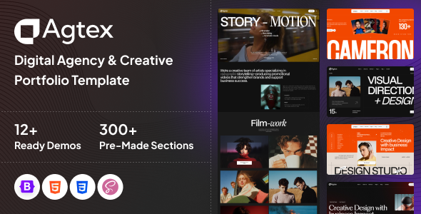 Agtex - Digital Agency & Portfolio HTML Template