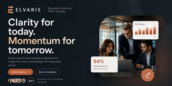 Elvaris – Business Consulting & Corporate HTML Template