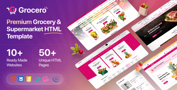 Grocero – Grocery & Organic Food eCommerce HTML Template