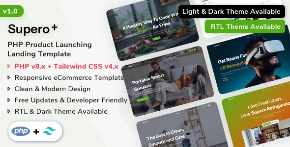 Supero - PHP Product Launching Landing Template